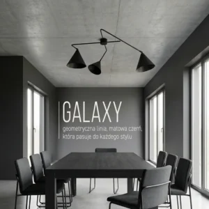 galaxy 3 czarna lampa sufitowa stozek ruchoma wizka lamperiaconcept
