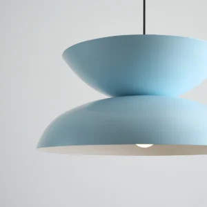 millo baby blue red nowoczesna lampa z metalowym kloszem on lamperiaconcept
