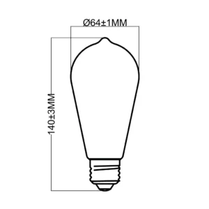 mleczna zarowka edisona led e27 st64 eds040 m wymiary lamperiaconcept
