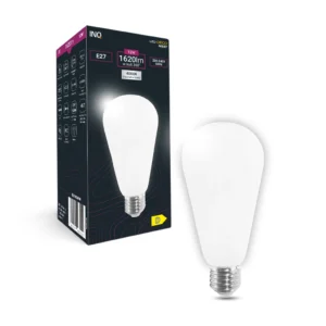 INQ – MLECZNA ŻARÓWKA EDISONA LED E27 ST64 4000K 1620LM