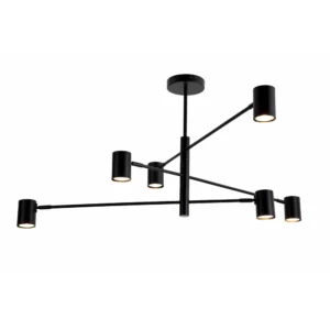 ZUMA LINE – PEDRO CZARNA LAMPA SUFITOWA DO NISKIEGO SALONU