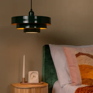 runa scandi lampa ciemnozielona aranzacja lamperiaconcept