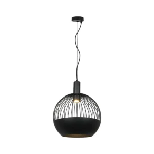 V-TAC – CZARNA METALOWA LAMPA WISZĄCA DRUCIANA KULA VT-89014