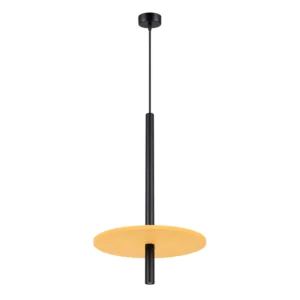 feltro czarna zolta lampa z filcu lamperiaconcept