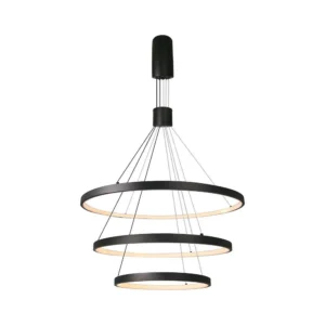 V-TAC – NOWOCZESNA LAMPA LED OKRĘGI POTRÓJNA CZARNA VT-7924