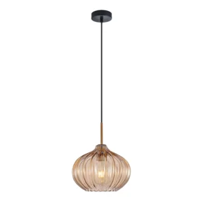 pansol 1 amb bursztynowa lampa ryflowane szklo lamperiaconcept