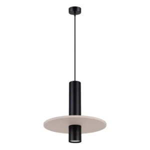 pelta czarna bezowa lampa z filcu lamperiaconcept