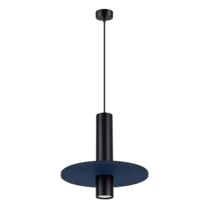 pelta czarna granatowa lampa z filcu lamperiaconcept