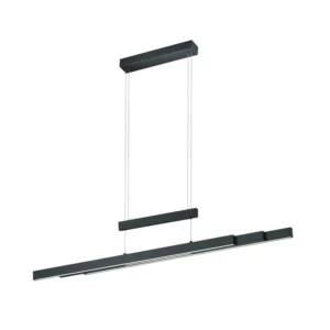 TRIO LIGHTING – TRAJAN 45W CZARNA ROZSUWANA LAMPA OPUSZCZANA NAD STÓŁ