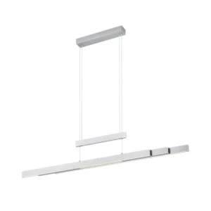 TRIO LIGHTING – TRAJAN 45W SREBRNA ROZSUWANA LAMPA OPUSZCZANA NAD STÓŁ