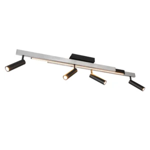 TRIO LIGHTING – ZENO 130 NIKEL BLACK ROZSUWANA LAMPA SUFITOWA LINIOWA LED