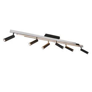 TRIO LIGHTING – ZENO 180 NIKEL BLACK ROZSUWANA LAMPA SUFITOWA LINIOWA LED