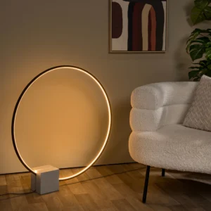 cyrkelis duza lampa led kolo stojaca aranzacja lamperiaconcept