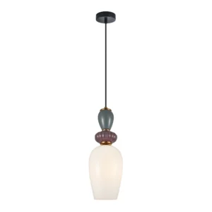 ITALUX – MARTELO IA CERAMICZNA LAMPA WISZĄCA MLECZNA