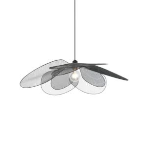 TRIO RL – FLEURE CZARNA LAMPA WISZĄCA W KSZTAŁCIE KWIATU