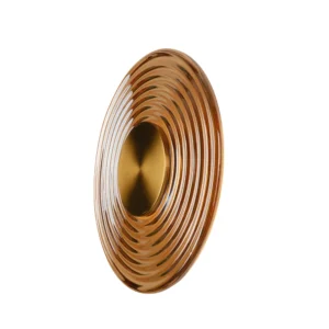 leonardo amber glass ryflowany kinkiet led okragly 1 lamoeriaconcept