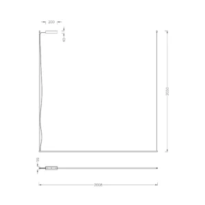 longi 200 minimalistyczna lampa liniowa czarna wymiary lamperiaconcept