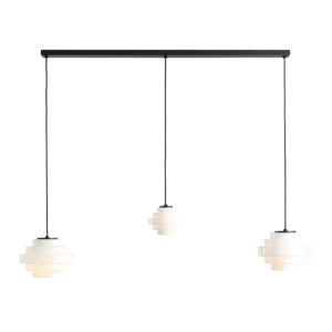 ARTERA – FILO III LAMPA WISZĄCA MLECZNA SZKLANA NA LISTWIE