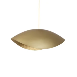 SIGMA LIGHTING – SONA ZŁOTA LAMPA WISZĄCA DUŻY KLOSZ Z KOMPOZYTU