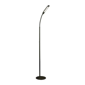 York czarna lampa podłogowa do czytania na pilota ze zmianą barwy światła, ściemniana lampa led nad biurko do każdego pokoju i salonu
