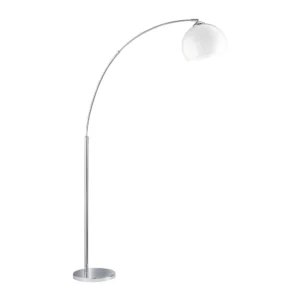 TRIO RL – BRASILIA ŁUKOWATA LAMPA STOJĄCA SREBRNO BIAŁA