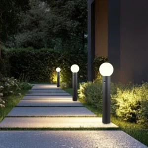 mures 80 lampa slupek ogrodowy e27 z czujnikiem ruchu wizka lamperiaconcept