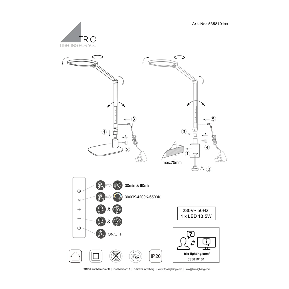 servo-led-biurkowa-lampa-do-blatu-montaz-lamperiaconcept servo led biurkowa lampa do blatu montaz lamperiaconcept