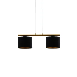 ariel 2 czarno zlota lampa nad stol z abazurami 0 lamperiaconcept