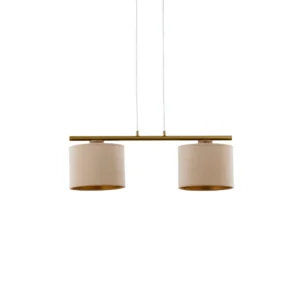 ariel 2 zloto bezowa lampa wiszaca z abazurami 0 lamperiaconcept