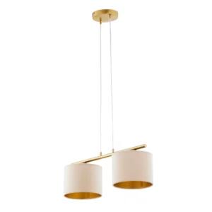 ariel 2 zloto bezowa lampa wiszaca z abazurami 1 lamperiaconcept