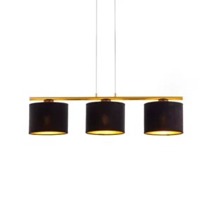 ariel 3 czarno zlota lampa nad stol z abazurami 0 lamperiaconcept