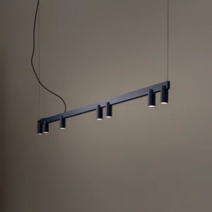 fourty line led 7 granatowa podluzna lampa listwa wiszaca on lamperiaconcept