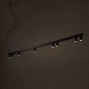 fourty line led 8 czarna podluzna lampa listwa wiszaca on lamperiaconcept